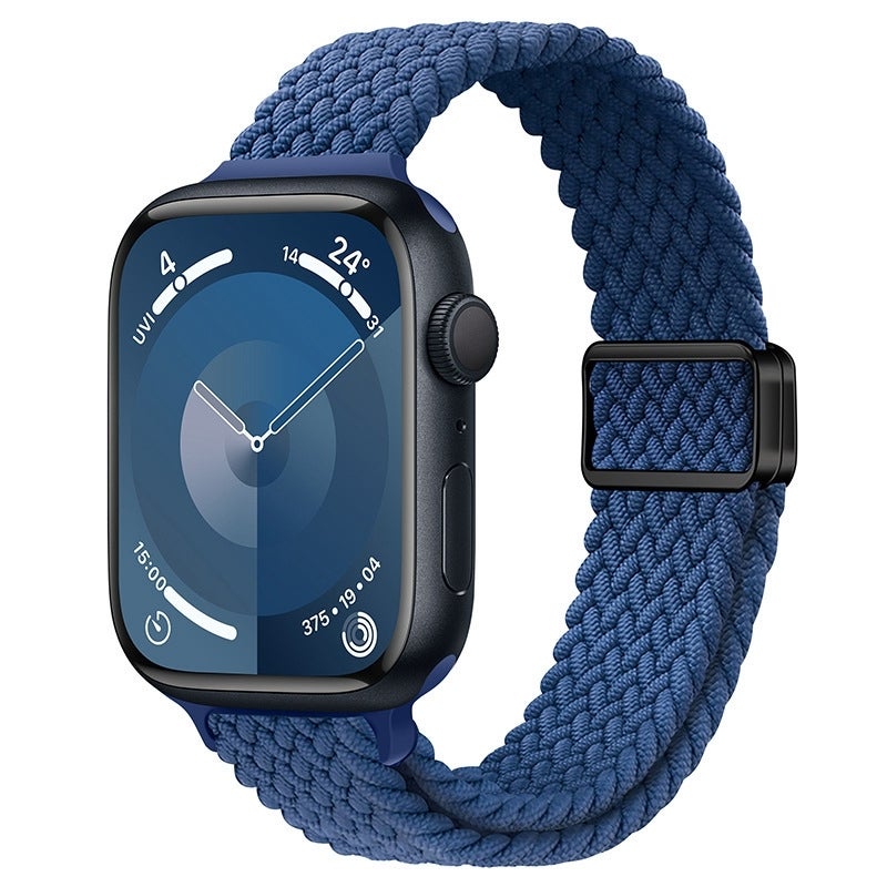 CHOiCE For Watch Series 6 44mm Slim Magnetic Buckle Nylon Braided Watch Band(Atlantic Blue) - Image 1