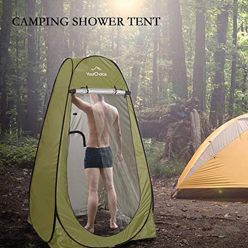 Your Choice Pop Up Privacy Shower Tent - Portable Changing Tent for Camping, Beach & Hiking - 6.2FT Lightweight with Carry Bag, Quick Setup & Full Coverage - Green - Image 4