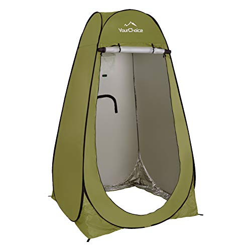 Your Choice Pop Up Privacy Shower Tent - Portable Changing Tent for Camping, Beach & Hiking - 6.2FT Lightweight with Carry Bag, Quick Setup & Full Coverage - Green - Image 1