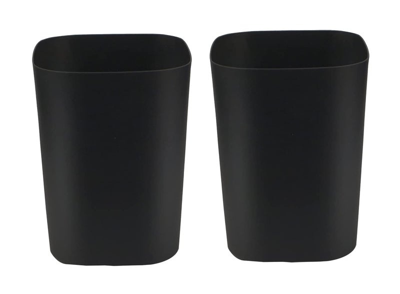 Besli 2 Gallon Small Trash Can Garbage Can Wastebasket for Bathroom Bedroom Kitchen Office (Black  2 Pack) - Image 1