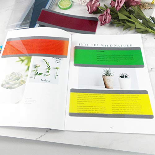 Lind Kitchen 16pcs Multi-Colored Guided Reading Strips Colored Overlays Highlighter Multipurpose Bookmark Strip for Children/Student/Teacher/Dyslexia People 8 Colors(Small + Large) - Image 5