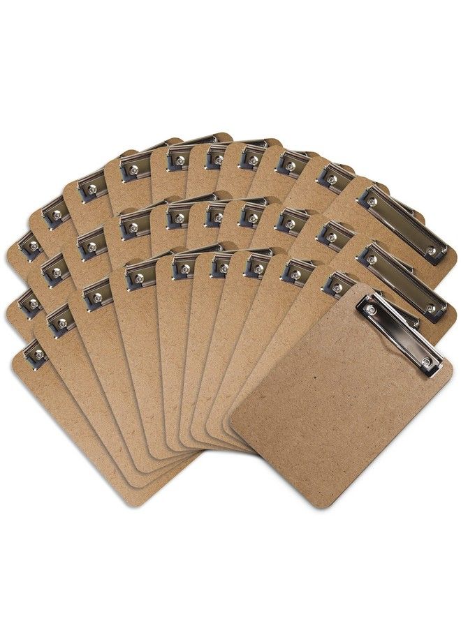 Office Solutions Direct Mini Clipboard 6" X 9" (Set Of 30) Memo Clipboard ; Small Clipboards 6X9 With Low Profile Clip Mini Clipboards 6X9 Little Clipboards Half Size ; Office Teacher Classroom & Back To School Supplies - Image 1