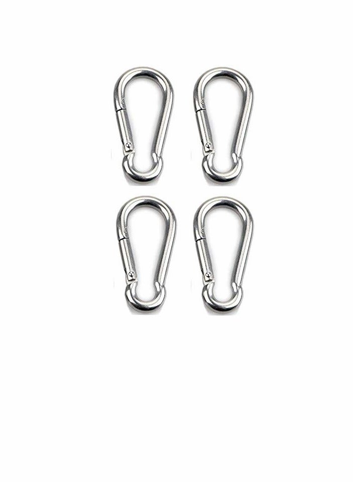 KASTWAVE Carabiner Clip, Heavy DutCarabiner Clip, Heavy Duty Snap Hook 304 Steel Spring Clip Keychain, Holds Up to 154lb/70kg (Max) for outdoor activity,camping, fishing, hiking, traveling, keychain etcy Snap - Image 1