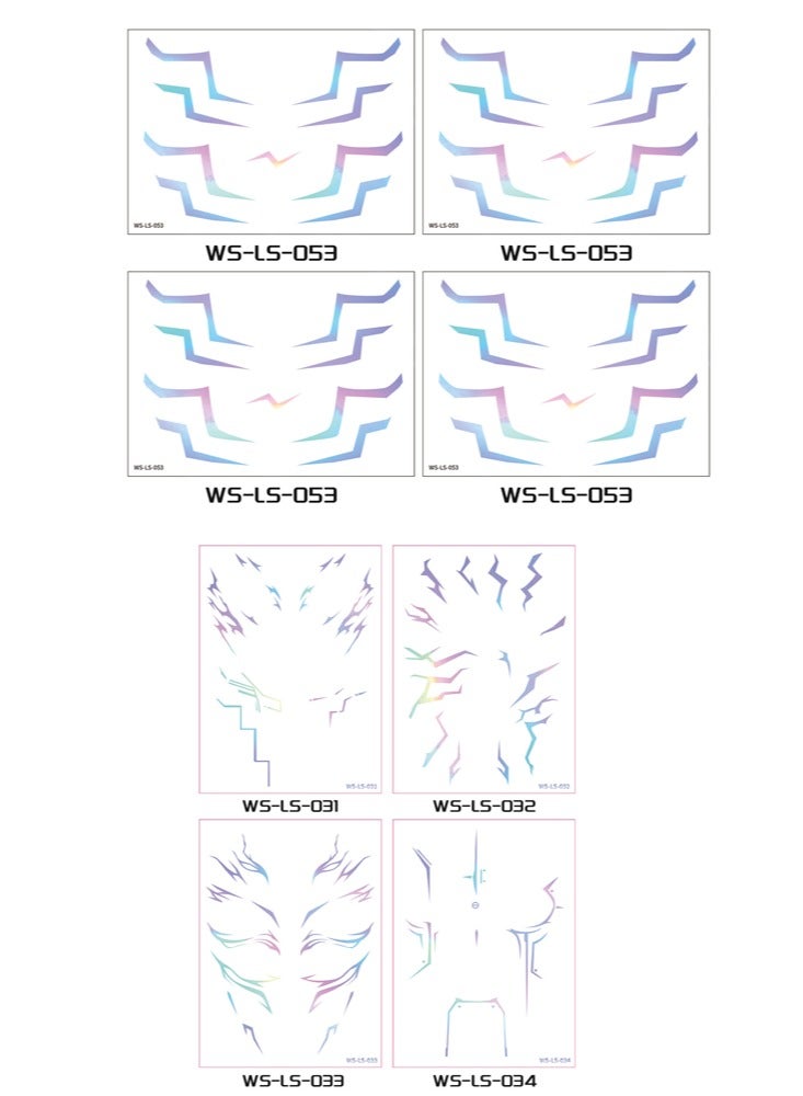 general K-POP Demon Hunters Huntrix Holographic Laser Temporary Tattoos 8 Pack Waterproof Shiny Stickers for Fans Concert Party Favors Gift - Image 2