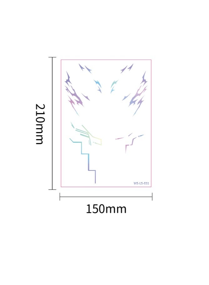 general K-POP Demon Hunters Huntrix Holographic Laser Temporary Tattoos 8 Pack Waterproof Shiny Stickers for Fans Concert Party Favors Gift - Image 5
