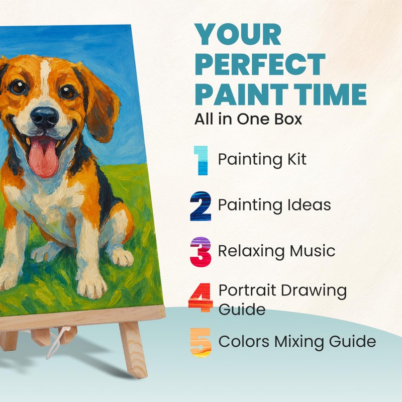 CraftyCrocodile Set of 4 Painting Kits for Adults and Couples - Sip and Paint Kit for Date Night and Crafts - Acrylic Painting Kit with Canvas Boards and Easels - Couple Art Set for Starters - Image 3