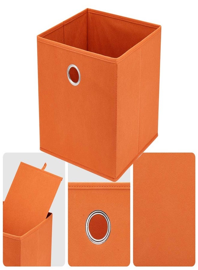 HSDT Orange Storage Cubes Bins 11x11x11 Cubicle Cubes Organizer Baskets Fabric Storage Drawers Foldable Cubes Storage Boxes Collapsible Cubes Inserts Storage for Closet Organizer Shelves ,QY-SC20-3 - Image 3