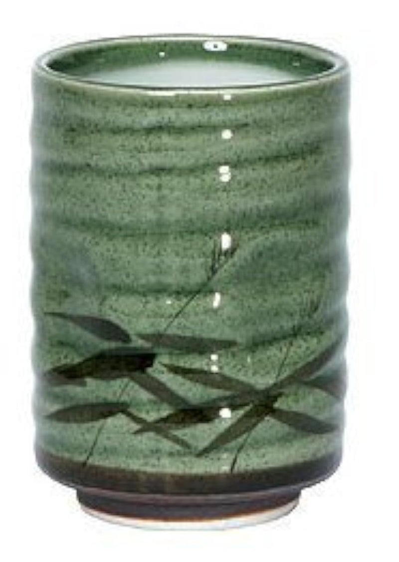 8 oz Japanese Tea Cup Green Sasa by MIYA