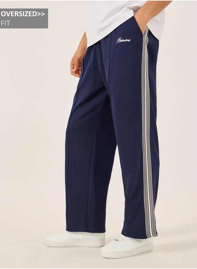 Styli Styli Wide Pintuck Open Hem Oversized Joggers