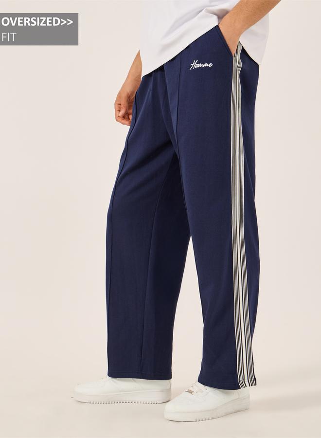 Styli Wide Pintuck Open Hem Oversized Joggers - Image 1