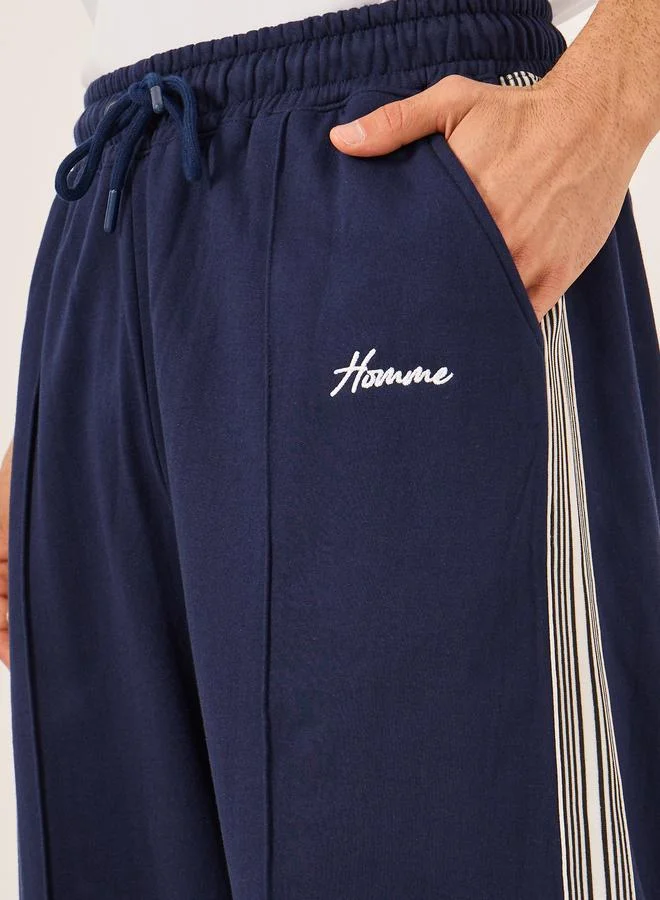 Styli Styli Wide Pintuck Open Hem Oversized Joggers