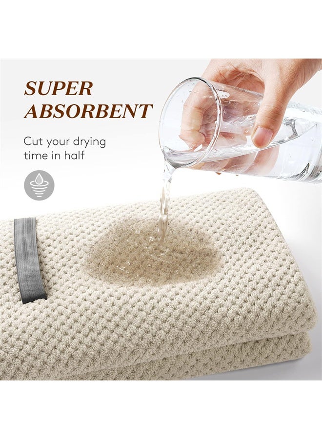 هومستر منشفة شعر منسوجة دقيقة للنساء، منشفة تجفيف شعر مضادة للتفاح، مع حزام مرن، توربان سريع التجفيف للشعر الرطب، الطويل، السمين، المموج، منشفة شعر فائقة النعومة، باللون بني. - Image 5