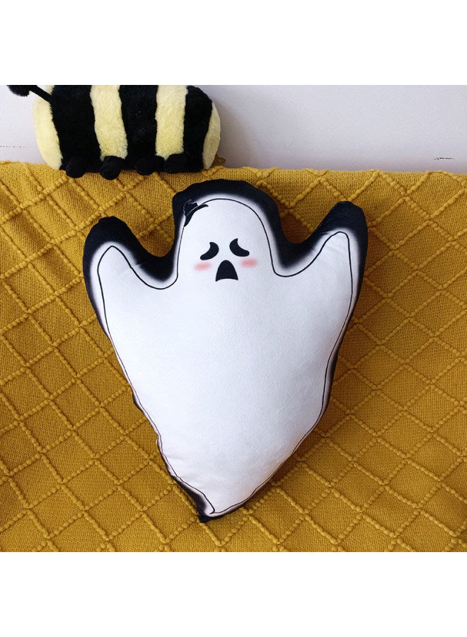 Pumpkin Plush Toy  Pumpkin Ghost Pillow Ornaments Props  Gifts Cross-border-Color:White Ghost-Height:40cm - Image 1