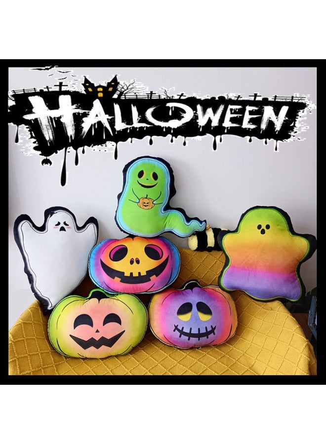 Pumpkin Plush Toy  Pumpkin Ghost Pillow Ornaments Props  Gifts Cross-border-Color:White Ghost-Height:40cm - Image 2