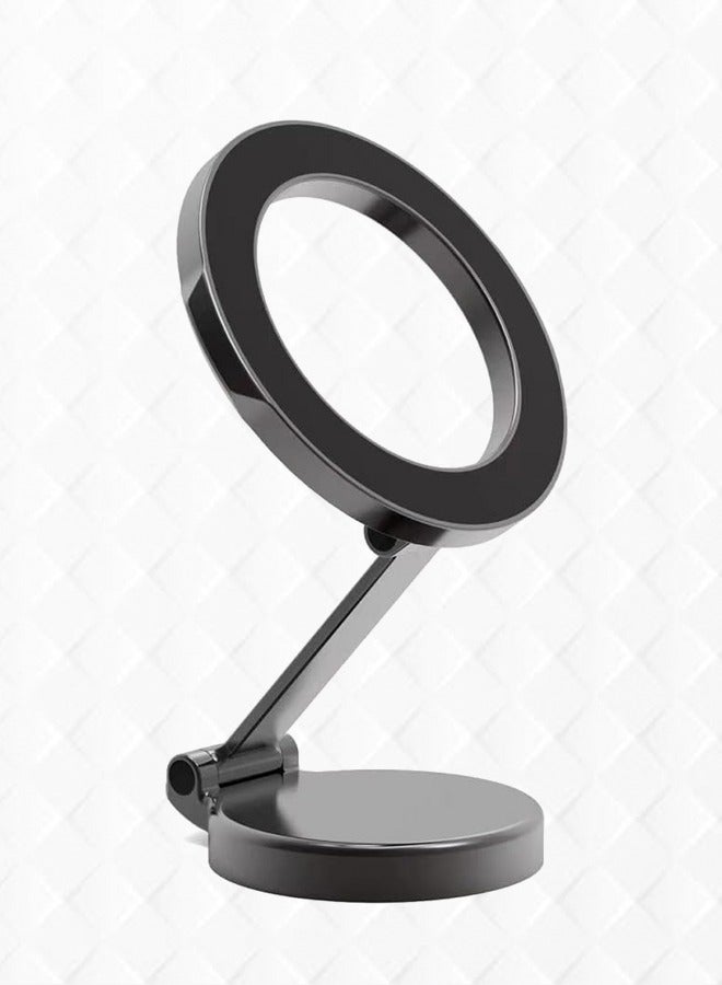 1080° Fold Magnetic Phone Holder for Car Dashboard, Strong Magnetic Mobile Mount Stand, Foldable Alloy Car Phone Holder, Adjustable Magnetic Smartphone Stand, Universal Dashboard Mobile Holder for iPhone Android GPS Navigation Hands Free - Image 1