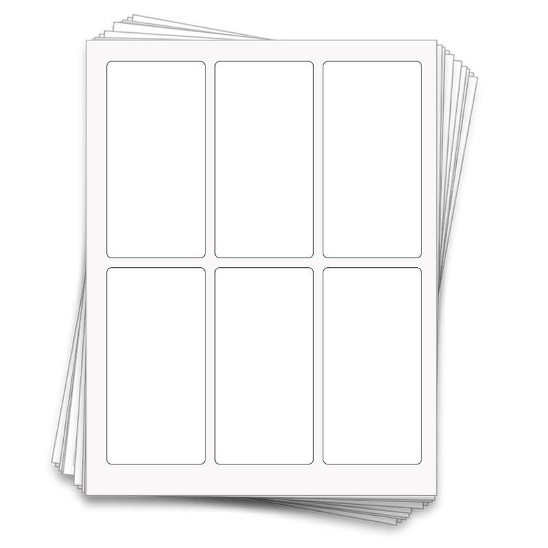 Dashleigh 60 Labels for 4 oz Bottles, 5 x 2.5 inches, Waterproof White Vinyl (5 x 2.5 inches, 60 Labels) - Image 1