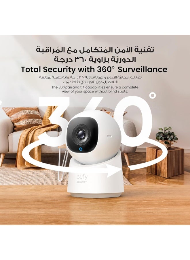 eufy Security Indoor Cam C220, 2K Resolution Security Camera with 360° PTZ, Plug-in Security Indoor Camera with 2.4G Wi-Fi, Human/Motion AI, Night Vision, AI Tracking, HomeBase S380 Compatible - Image 2