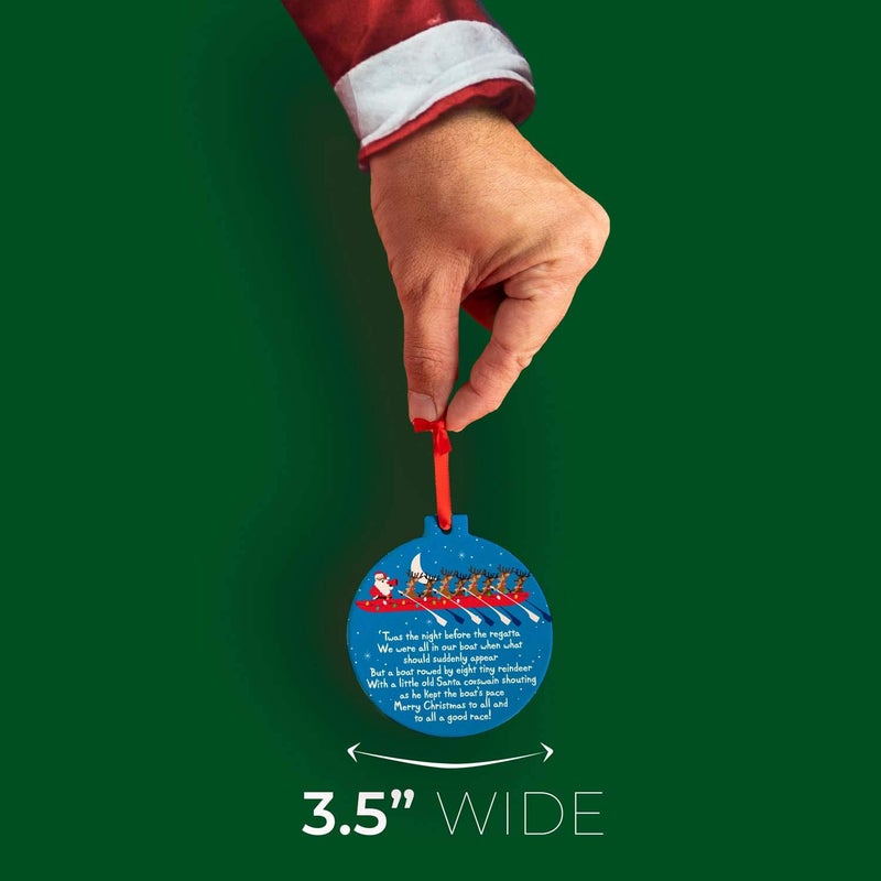 تشاك توك سبورتس Chalktalksports طاقم جولة زخرفة السيراميك | الرنة وسانتا twas في الليل - Image 4