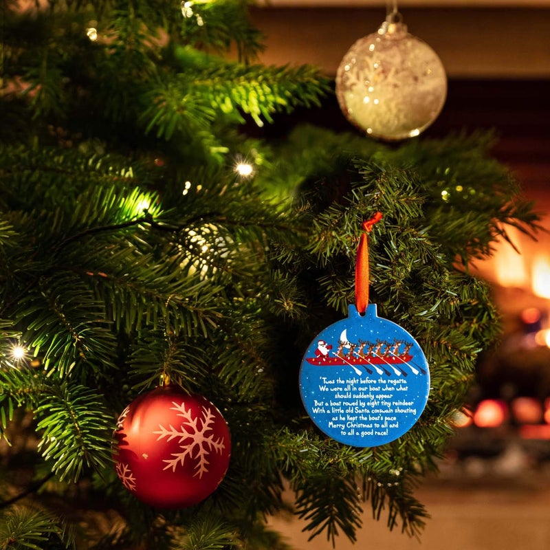 تشاك توك سبورتس Chalktalksports طاقم جولة زخرفة السيراميك | الرنة وسانتا twas في الليل - Image 2