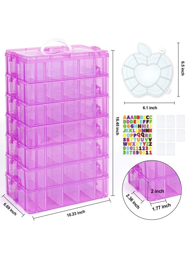 Inscraft 7 Layers Purple Stackable Storage Container - Image 3