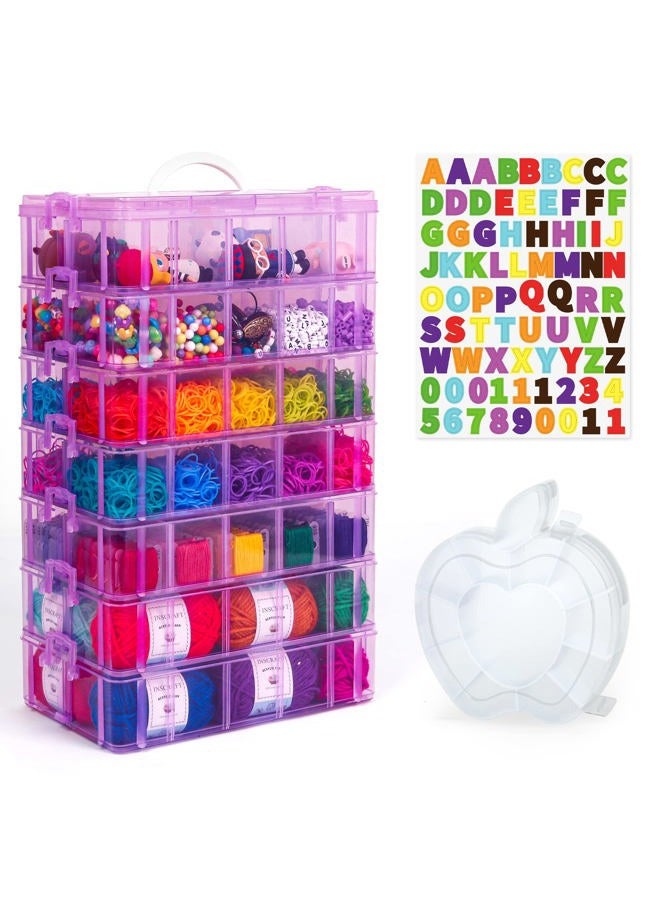 Inscraft 7 Layers Purple Stackable Storage Container - Image 1