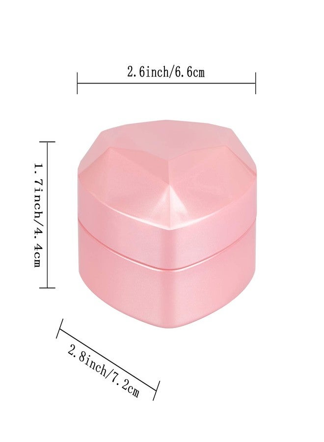 LETURE Heart Shaped Ring Gift Box with LED Light, Velvet Earrings Jewelry Case with Light, Jewellry Display Box for Wedding, Engagement, Proposal, Birthday and Anniversary (Pink) - Image 3