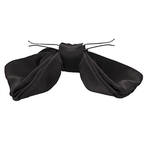 tiemart Men's Pre-Tied Clip-On Bow Tie (Black) - Image 4