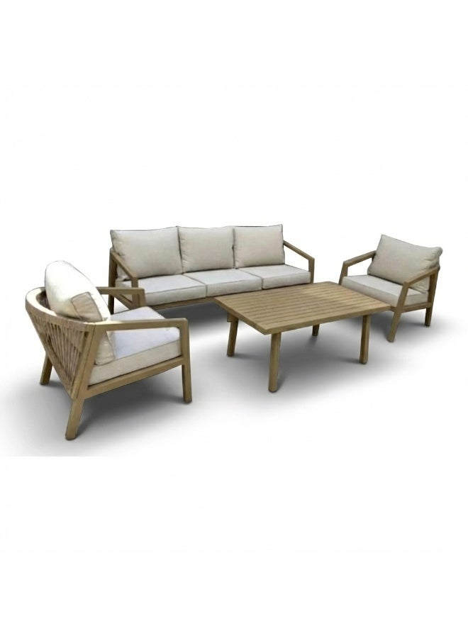 Casa Fiora 5-Seater Outdoor Garden Sofa with Weather-Resistant Fabric, Comfy Cushions & Durable  Frame - Image 1