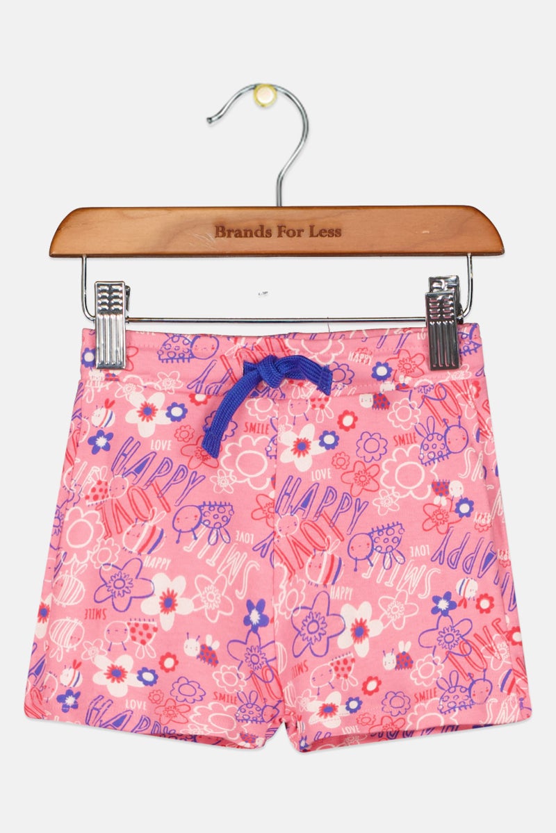 Hamleys Toddlers Girl Allover Print Basic Shorts, Multicolor - Image 1