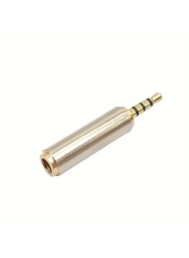 2 5mm Male To 3 5mm Female Audio Connector Headphone Jack Extender Zinc Alloy - Image 1