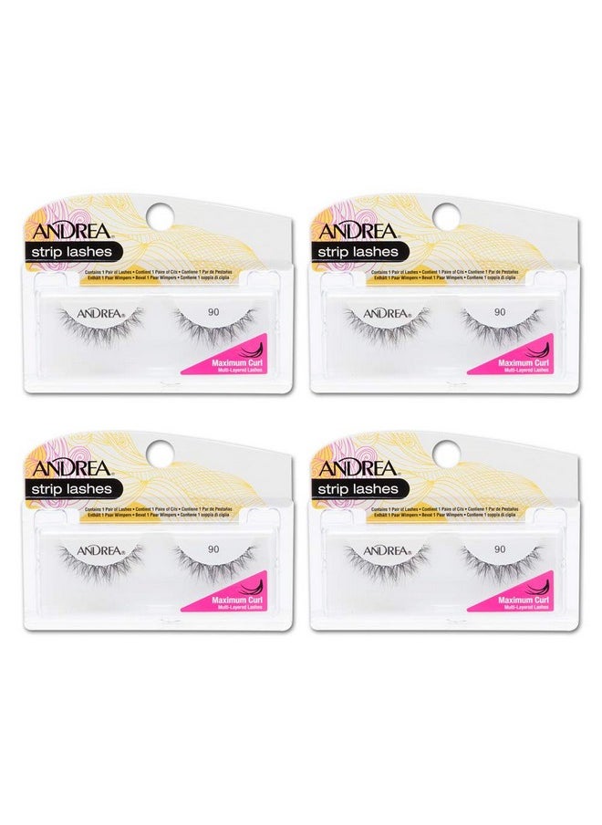 Andrea - Curl False Lashes 90 4 Pack - Image 1