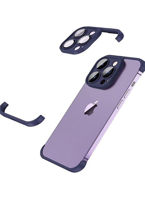 iPhone 14 Pro Case Cover Protection Borderless Design Camera Lens Protection Thin Lightweight Soft Silicone Frameless Case Shockproof Bumper Cover for 14 Pro