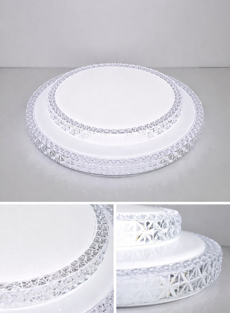 الثريات مصباح سقف LED دائري 40 سم – إضاءة مودرن بثلاثة ألوان (دافئ / أبيض / محايد) مناسب لغرفة المعيشة والنوم - Image 2