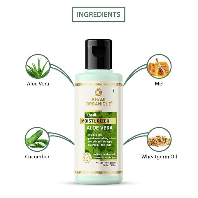 Khadi ORGANIQUE Khadi Organique Rose Face Wash  Aloe Vera Moisturizer Lotion Duo  Nourished and Glowing Skin for All Skin Types 420 ml - Image 5