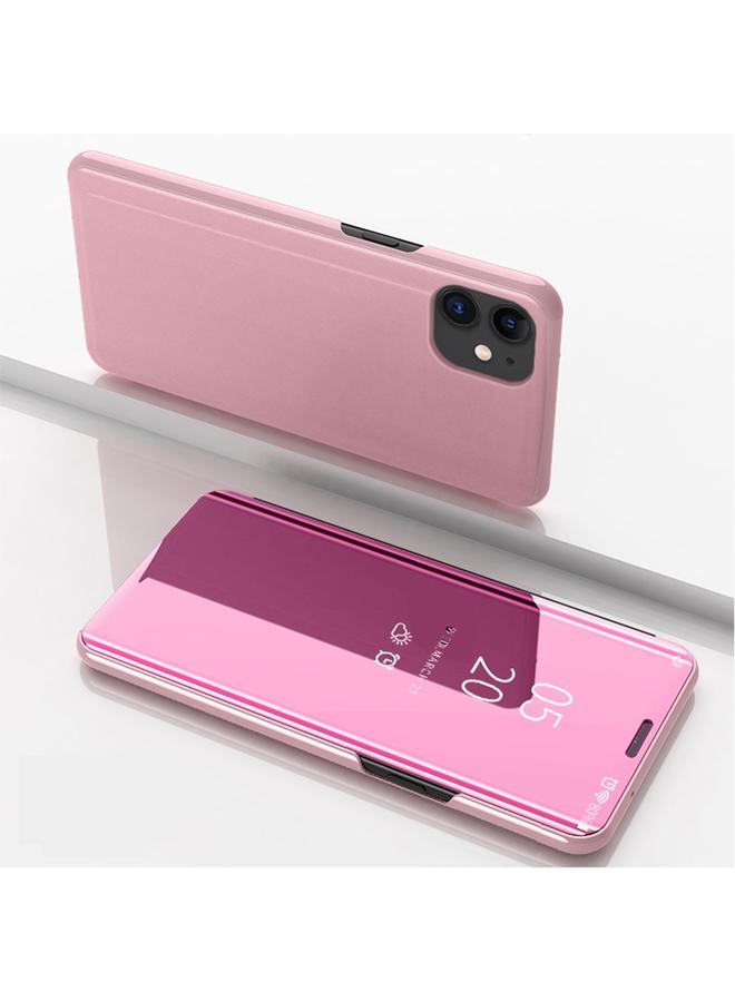 Zaboon Case For iPhone 12 / 12 Pro Plated Mirror Horizontal Flip Leather Case with Holder - Image 1