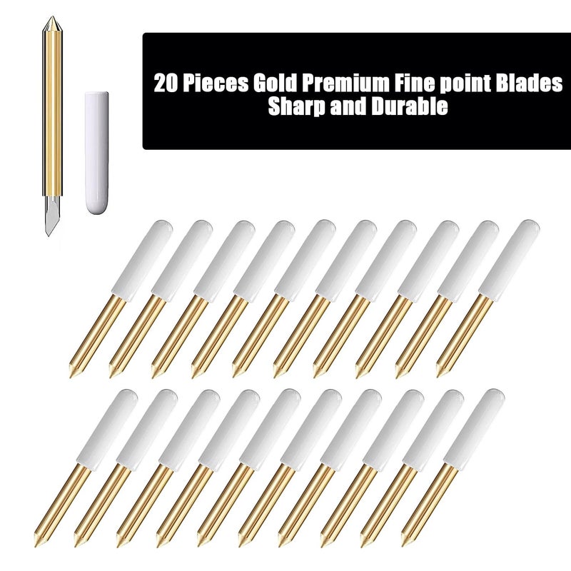 Niantime 20PCS Premium Fine Point Blade Compatible for Maker/Maker 3 Cutting Machines, Replacement Cutting Blades Compatible with Explore Air/Air 2/Explore Air 3, (Premium Fine Point Blades) - Image 2