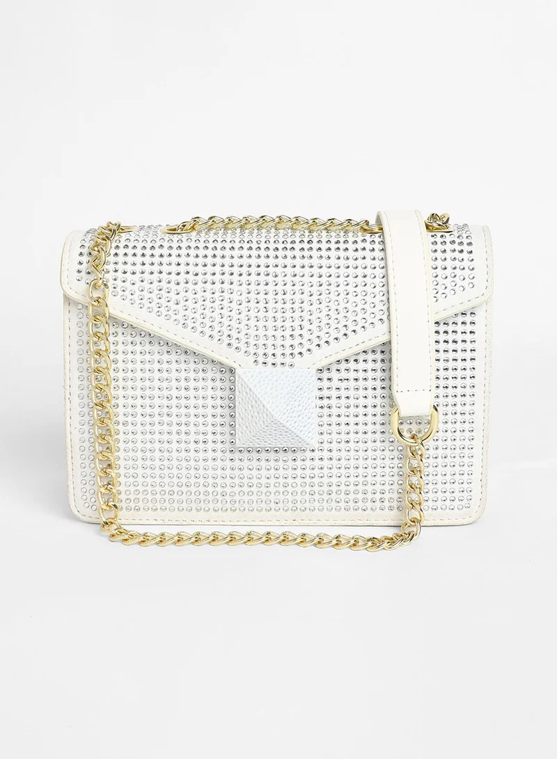 Haute Sauce Women's The Stud Sling Bag - Ivory White