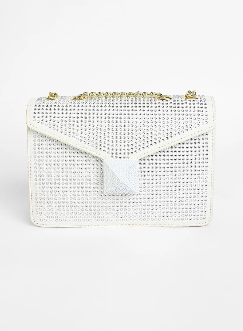 Haute Sauce Women's The Stud Sling Bag - Ivory White