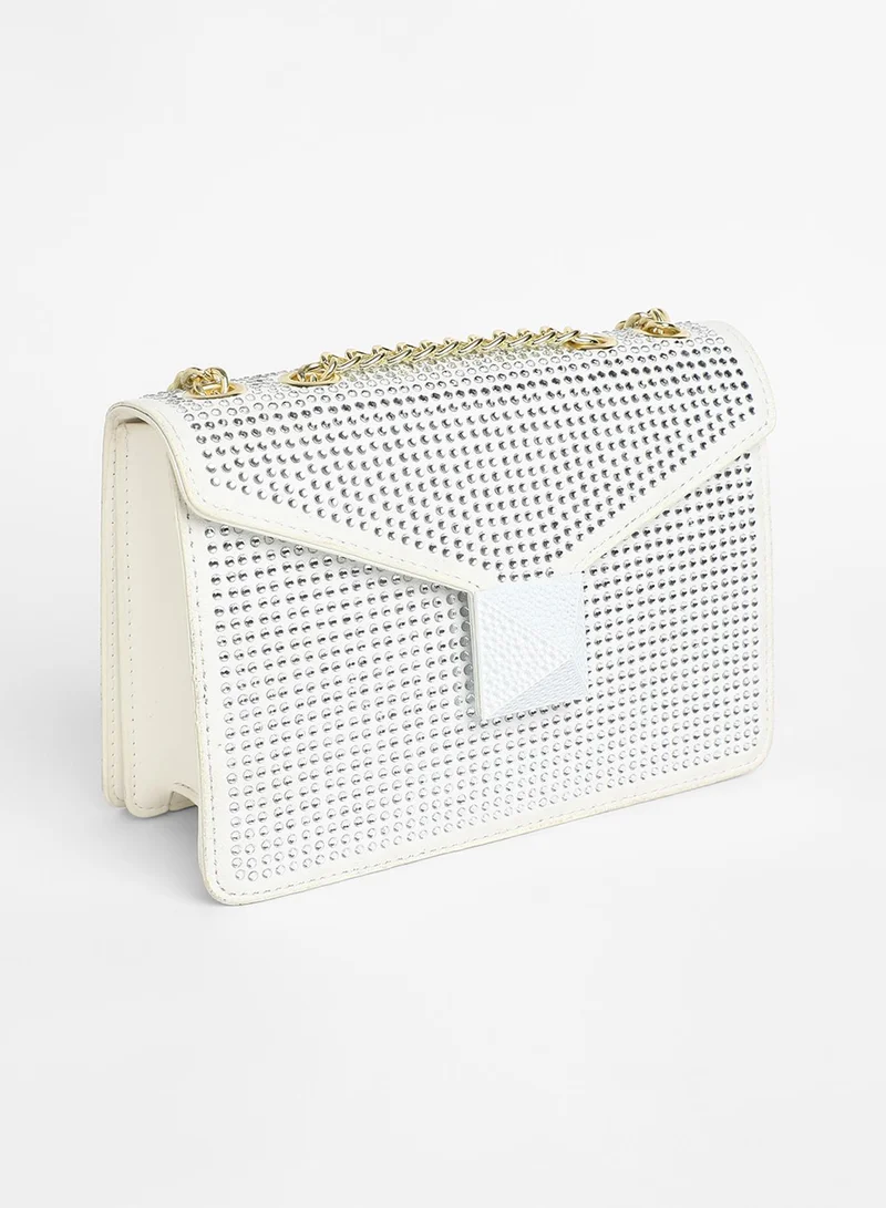 Haute Sauce Women's The Stud Sling Bag - Ivory White