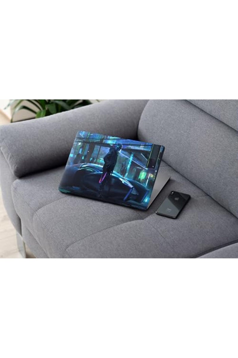 Cyberpunk Hover Car Sci Fi Laptop Skin Sticker Decal - Image 3