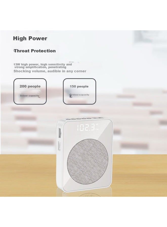 SOAIY S360 Portable Amplifier, Teacher-specific Bluetooth Speaker, 13w High-power Waist-mounted Microphone, Tour Guide, Card-insertable, Portable Megaphone For Teaching And Lecturing - Image 3