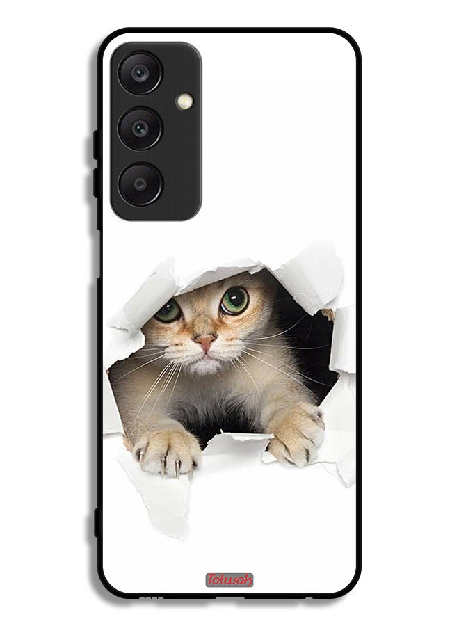 Tolwak Samsung Galaxy A25 5G Protective Case Cover Cat Appearing - Image 1
