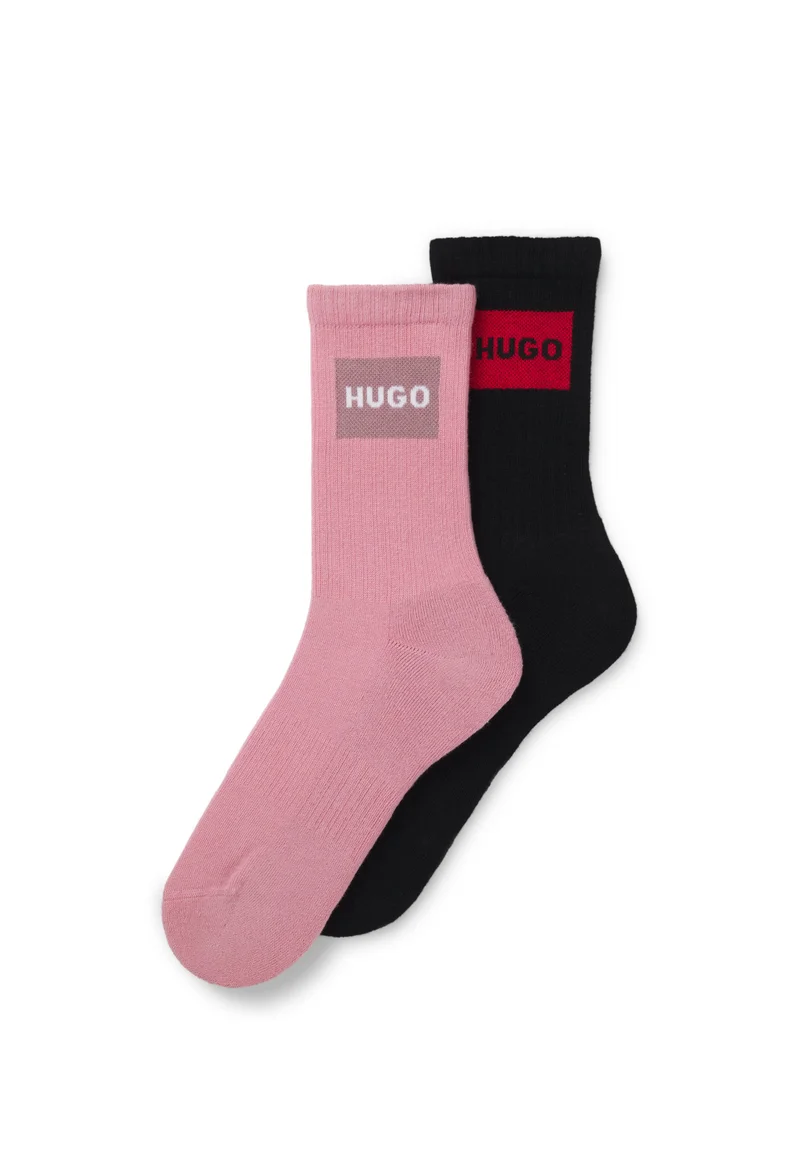 هوجو عبوة من جوارب قصيرة بشعارات حمراء