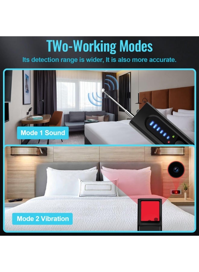 ام سي جي إم سي جي كاشف الكاميرات المخفية HX13 – جهاز محمول لكشف كاميرات التجسس وأجهزة تتبع GPS للاستخدام في الفنادق، السفر، Airbnb، المنزل، المكتب والسيارة (X13) - Image 3