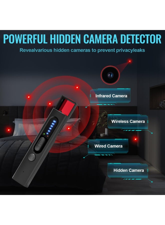 ام سي جي إم سي جي كاشف الكاميرات المخفية HX13 – جهاز محمول لكشف كاميرات التجسس وأجهزة تتبع GPS للاستخدام في الفنادق، السفر، Airbnb، المنزل، المكتب والسيارة (X13) - Image 5