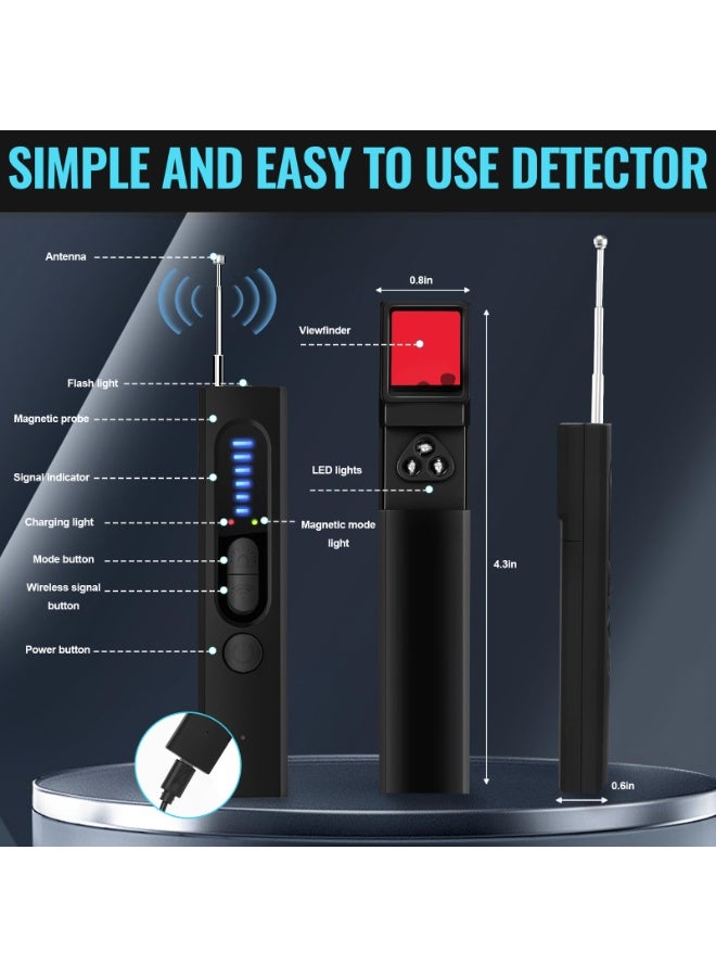 ام سي جي إم سي جي كاشف الكاميرات المخفية HX13 – جهاز محمول لكشف كاميرات التجسس وأجهزة تتبع GPS للاستخدام في الفنادق، السفر، Airbnb، المنزل، المكتب والسيارة (X13) - Image 2