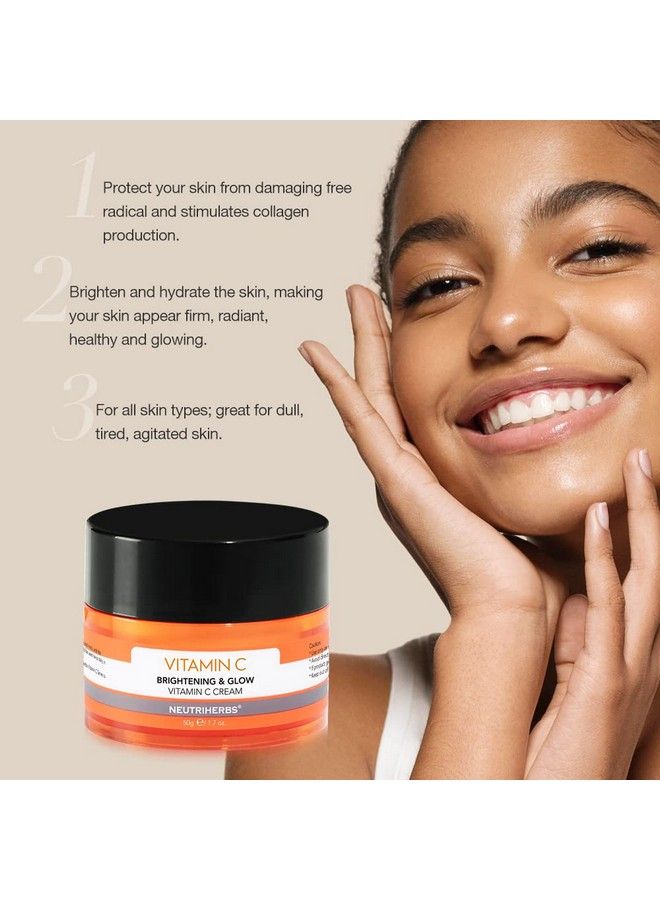 NEUTRIHERBS Vitamin C Face Cream Day & Night Cream Facial Moisturizer Moisturizing Softening & Smoothing Skin 17Oz  - Image 4