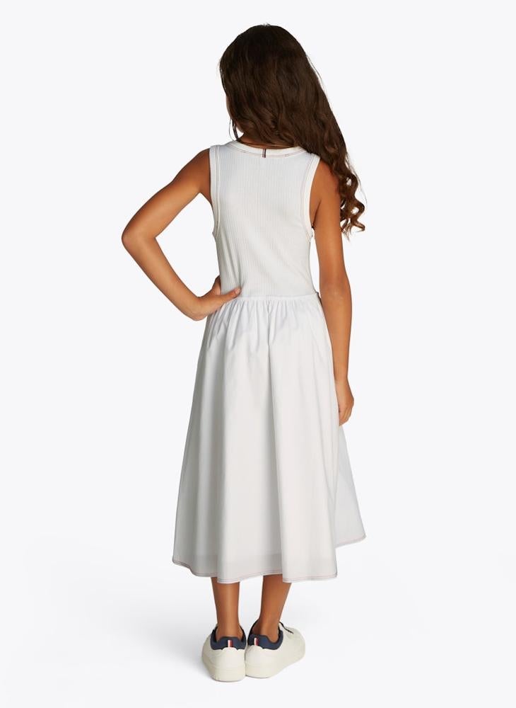 TOMMY HILFIGER Kids Combi Midi Dress  - Image 2