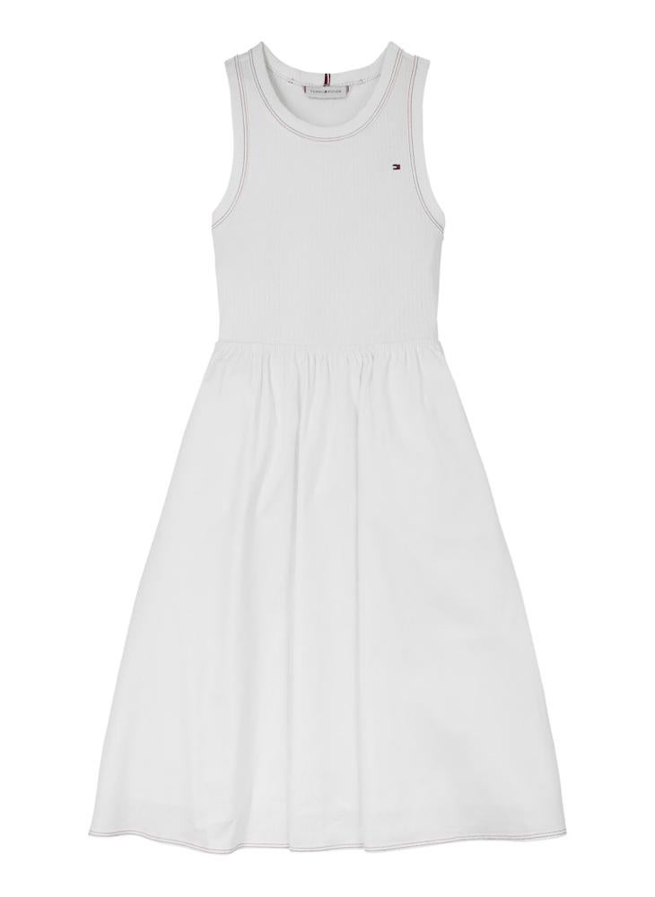 TOMMY HILFIGER Kids Combi Midi Dress  - Image 4