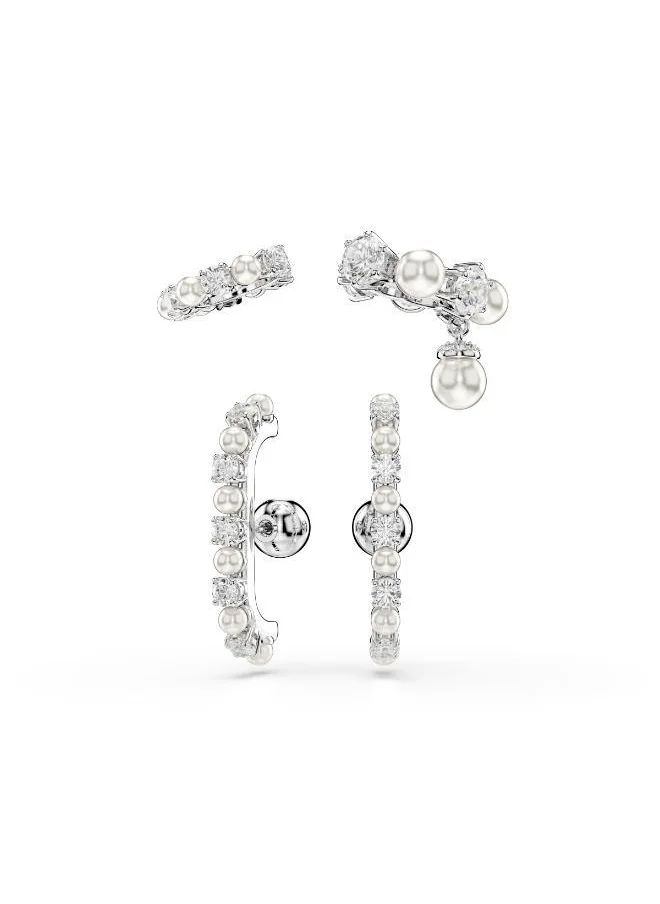 SWAROVSKI Matrix:Ec Set Pearl Cuff Earrings